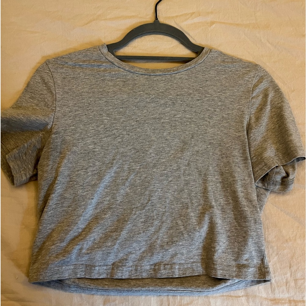 light grey SHEIN cropped tee (size M)